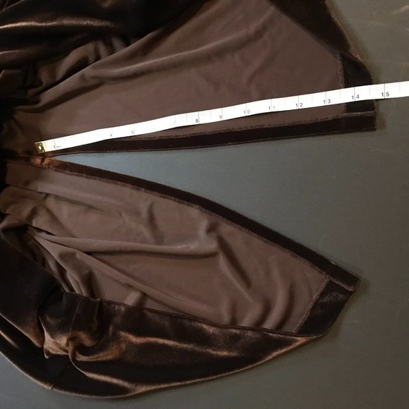 Vintage Velour Maxi Dress - Bodycon - Chocolate Brown - Picture 9 of 10